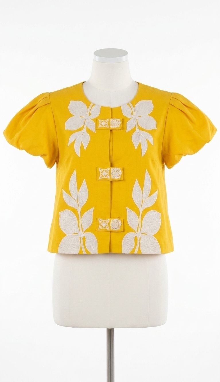 NEW EMILY MCCARTHY isabella short sleeve top in golden hour
